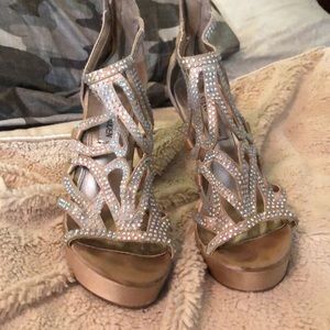 Sparkly Tan High Heels